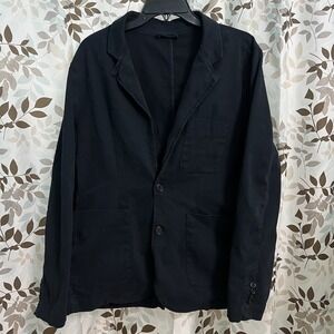 Huckberry Wills Navy Blue Garment Dyed Blazer Jacket Sport Coat Men's M